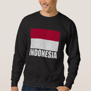 Indonesische Flagge Grunge Vintag Souvenir Indones Sweatshirt