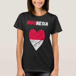 Indonesische Flagge Holiday Indonesien Herzlich in T-Shirt