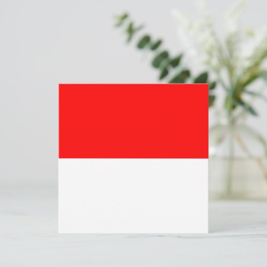 Indonesische Flagge (Indonesien) Karte (Stehend Vorderseite)
