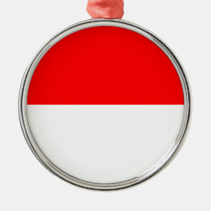 indonesische Flagge (Indonesien) Keramik Ornament Aus Metall