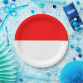 indonesische Flagge (Indonesien) Papierplatte Pappteller (Party)