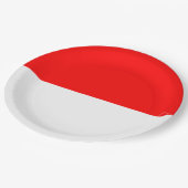 indonesische Flagge (Indonesien) Papierplatte Pappteller (Schrägansicht)