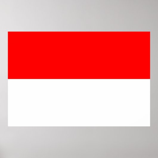 indonesische Flagge (Indonesien) Poster (Vorne)
