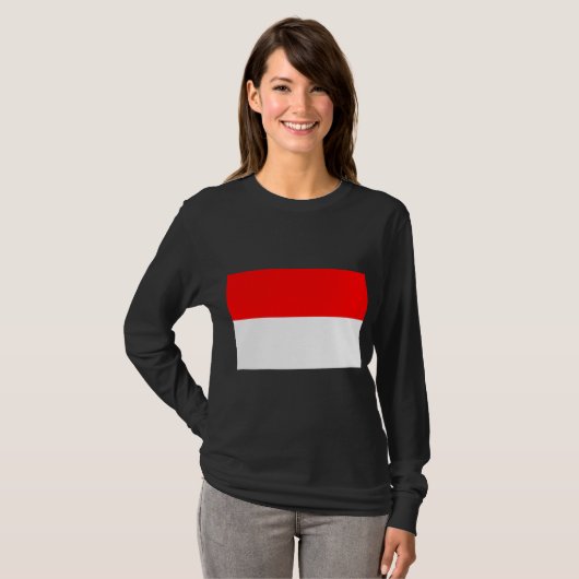 Indonesische Flagge (Indonesien) T-Shirt (Vorne ganz)