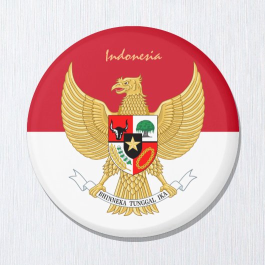 indonesische Flagge & Indonesien - Urlaub /Sportfa Magnet