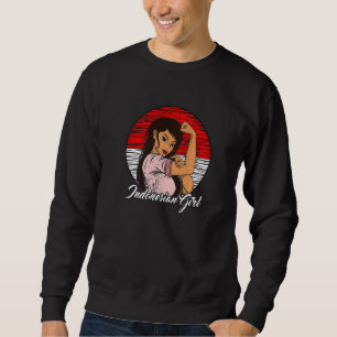 Indonesische Flagge Indonesisches Mädchen Sweatshirt