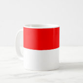 Indonesische Flagge Kaffeetasse (Vorderseite Links)