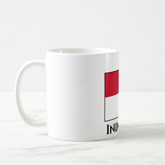 Indonesische Flagge Kaffeetasse (Links)