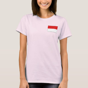 Indonesische Flagge + Karte T - Shirt