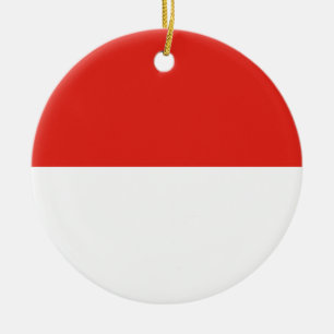 Indonesische Flagge Keramik Ornament