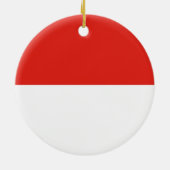 Indonesische Flagge Keramik Ornament (Hinten)