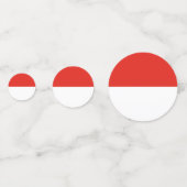 Indonesische Flagge Konfetti (Rückseiten)