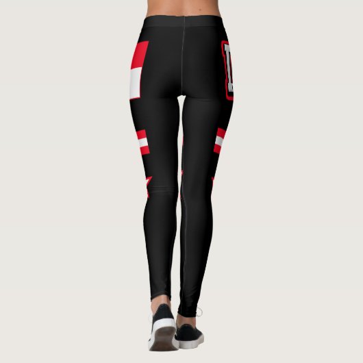 Indonesische Flagge Leggings (Rückseite)