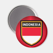 Indonesische Flagge Magnet (Vorderseite/Rückseite)