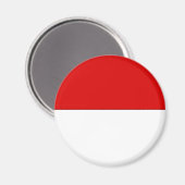 Indonesische Flagge Magnet (Vorderseite/Rückseite)