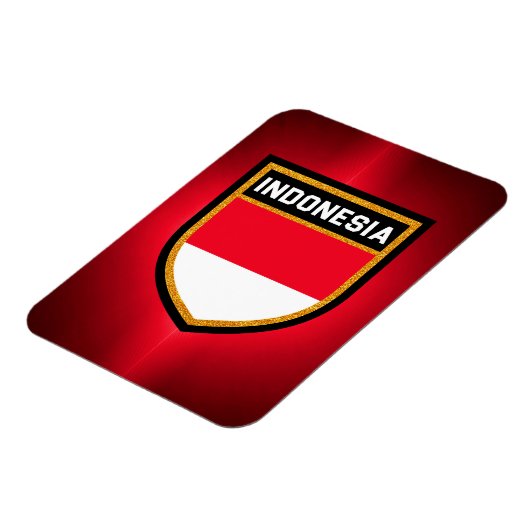 Indonesische Flagge Magnet (Linke Seite)