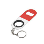 Indonesische Flagge Mini Flaschenöffner (Rückseite Schrägansicht)