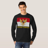 Indonesische Flagge mit COA T-Shirt (Vorne ganz)