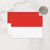 Indonesische Flagge Mitteilungskarte (Vorderseite/Rückseite Beispiel)
