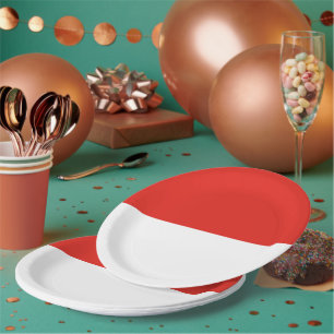 Indonesische Flagge Pappteller