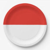 Indonesische Flagge Pappteller (Vorderseite)