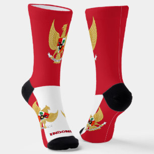 Indonesische Flagge Patriotisch, Nachhaltiges Indo Socken