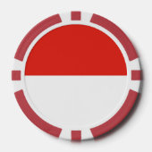Indonesische Flagge Pokerchips (Vorderseite)