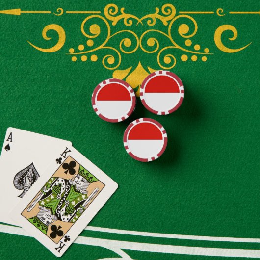 Indonesische Flagge Pokerchips (Pokertisch (Stapel))