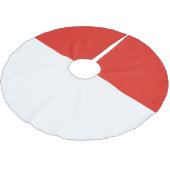 Indonesische Flagge Polyester Weihnachtsbaumdecke (Schrägansicht)