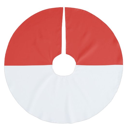 Indonesische Flagge Polyester Weihnachtsbaumdecke (Vorderseite)