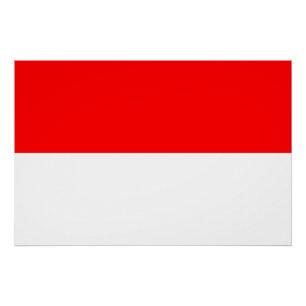 Indonesische Flagge Poster
