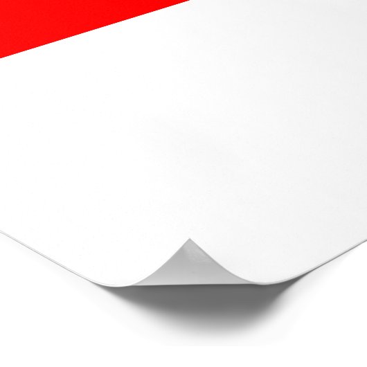 Indonesische Flagge Poster (Ecke)