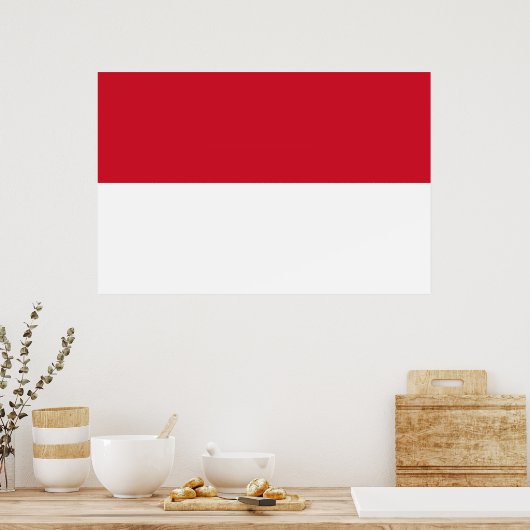 Indonesische Flagge Poster (Küche)