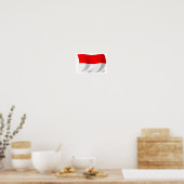 Indonesische Flagge Poster drucken (Küche)