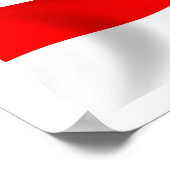 Indonesische Flagge Poster drucken (Ecke)