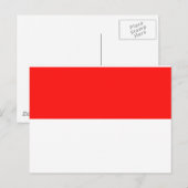 Indonesische Flagge Postkarte (Vorne/Hinten)