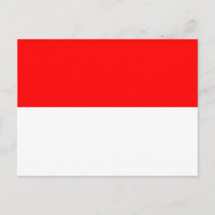 Indonesische Flagge Postkarte