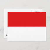 Indonesische Flagge Postkarte (Vorne/Hinten)