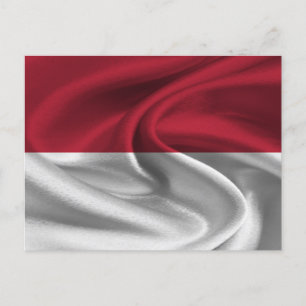 Indonesische Flagge Postkarte