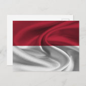 Indonesische Flagge Postkarte (Vorne/Hinten)