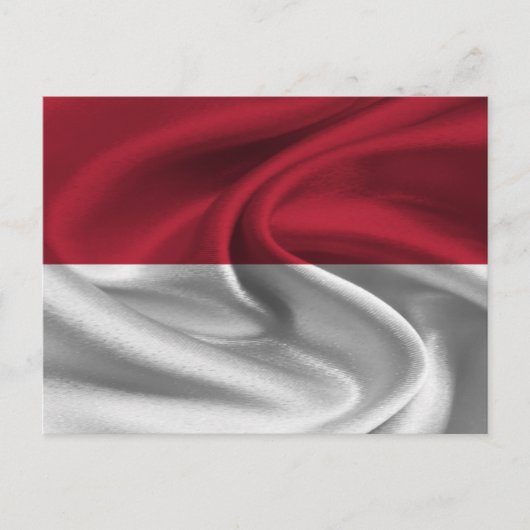 Indonesische Flagge Postkarte (Vorderseite)