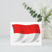 Indonesische Flagge Postkarte (Stehend Vorderseite)