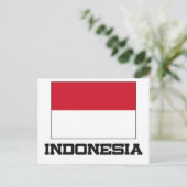 Indonesische Flagge Postkarte (Stehend Vorderseite)