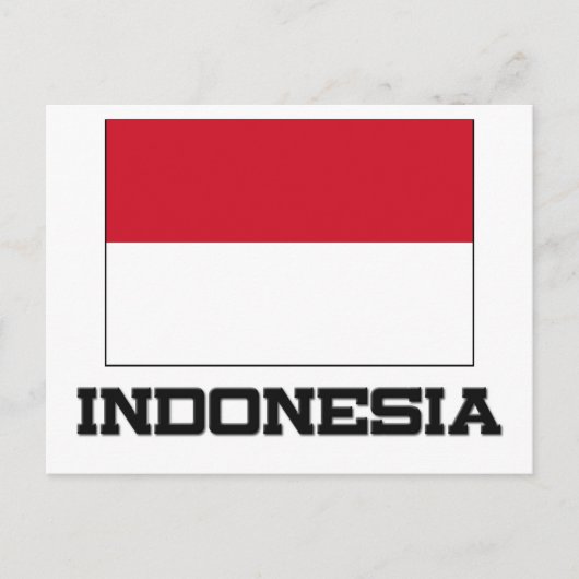 Indonesische Flagge Postkarte (Vorderseite)