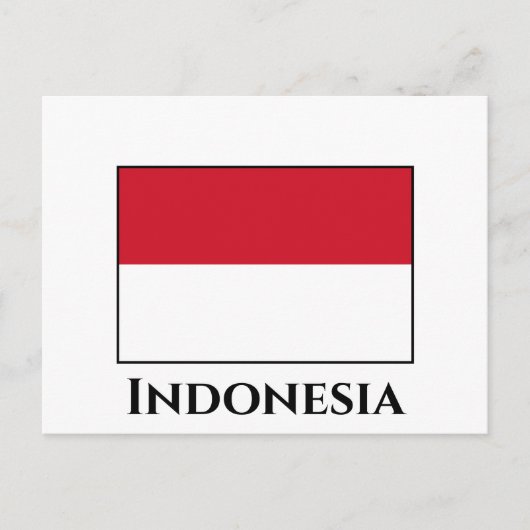 Indonesische Flagge Postkarte (Vorderseite)