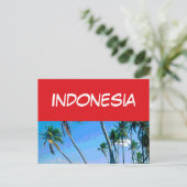 Indonesische Flagge Postkarte (Stehend Vorderseite)