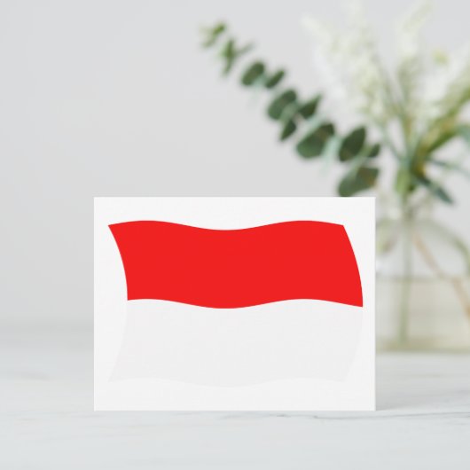 Indonesische Flagge Postkarte (Stehend Vorderseite)