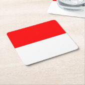 Indonesische Flagge Rechteckiger Pappuntersetzer (angewinkelt)