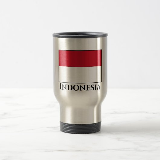 Indonesische Flagge Reisebecher (Mittel)