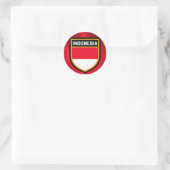 Indonesische Flagge Runder Aufkleber (Tasche)